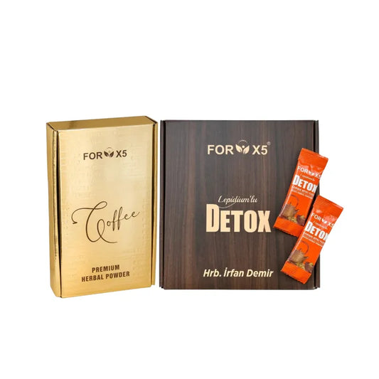 Pachet promo : Ceai de slabit Detox For X5 + Cafea de slabit Detox ForX5 İrfan demir
