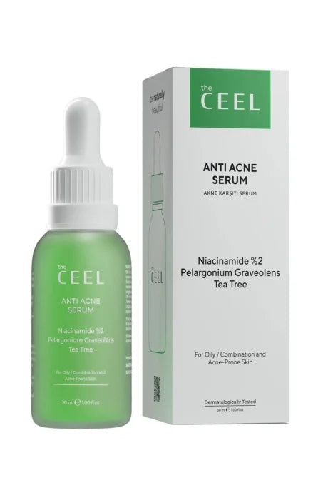 TheCeel Ser anti-acnee & reducere pori cu Acid Salicilic, Niacinamidă 2%, Geranium & Tea Tree – 30 ml
